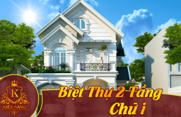 Bản vẽ mẫu thiết kế kiến trúc biệt thự 2 tầng kiểu chữ I